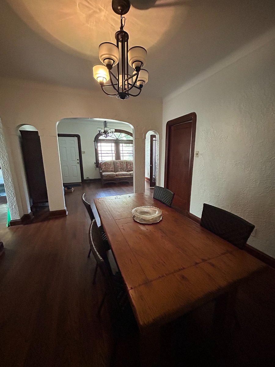 dining room and living room