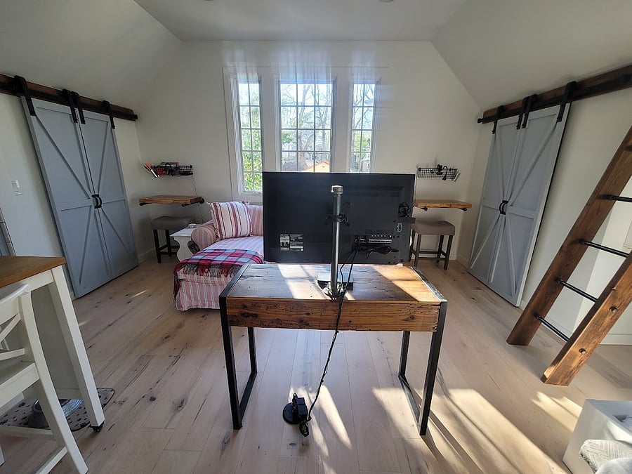 Living Room
Barn doors on left - Dedicate Office
Barn doors on right - Child's bedroom