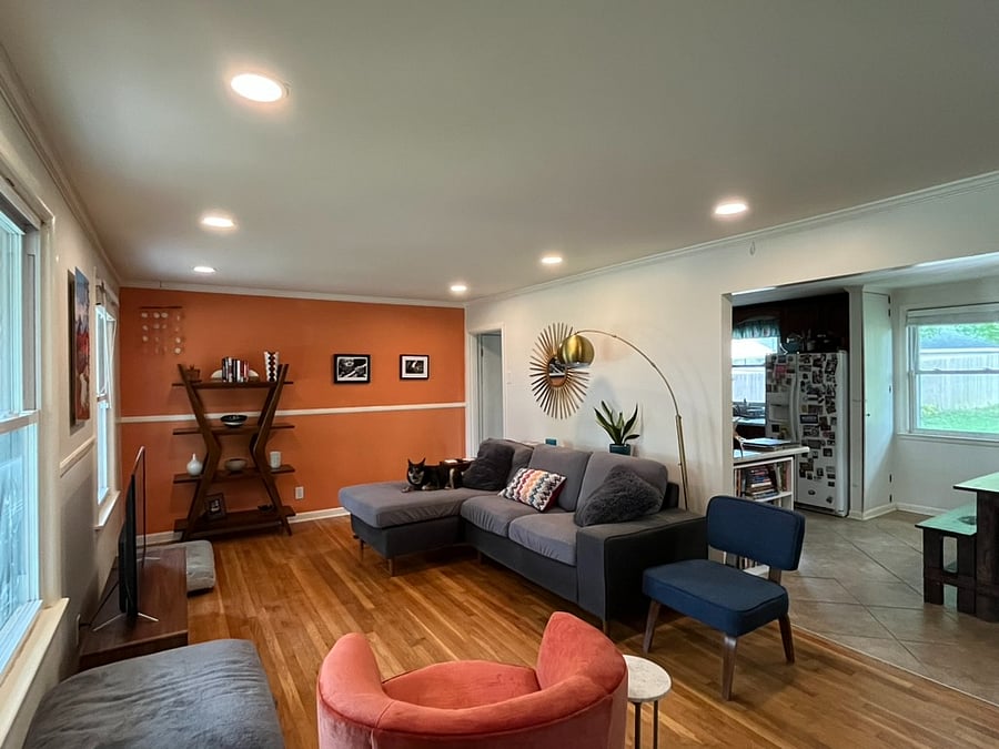 Living room from entrance view