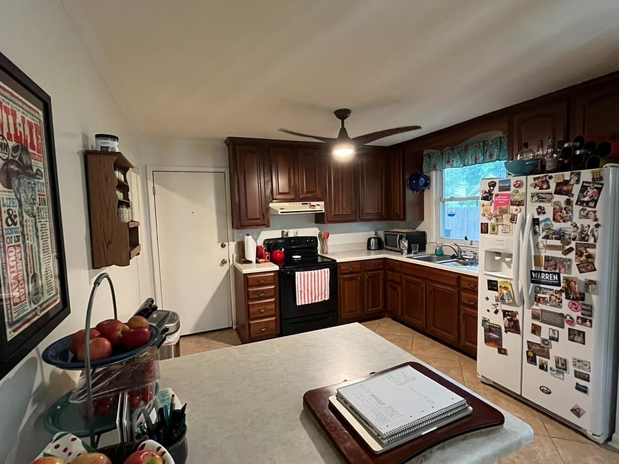 Kitchen view from dining room