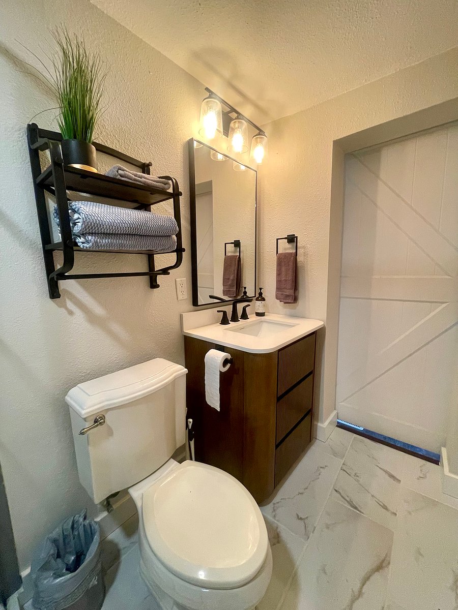 Master Bathroom has a beautiful vanity with 3 spacious drawers