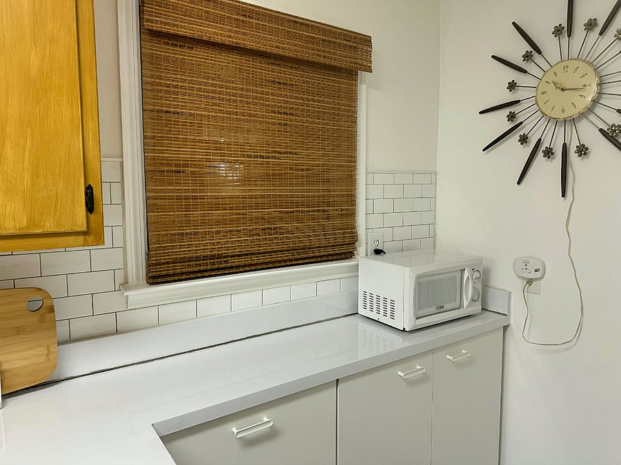 microwave
not pictured: 12-cup drip coffeemaker, toaster