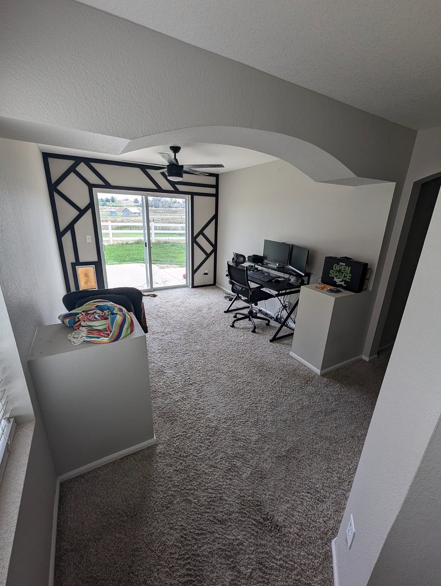 Lower level walkout/office