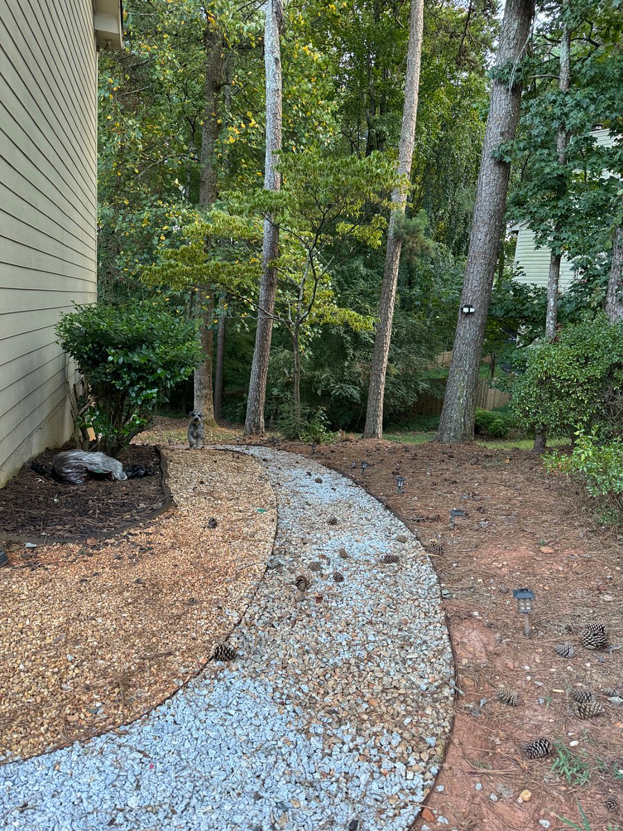 This is the path to the entrance. It does have a gradient. I mention it for anyone who has trouble walking down hill. It is not steep. 