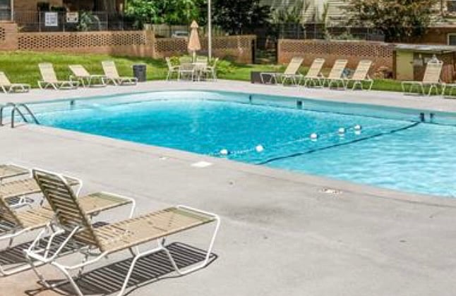 community pool, right across our building