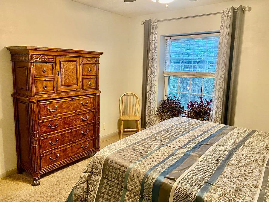 large bedroom chest and large closet