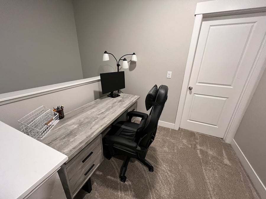 External monitor and HDMI are included with desk located between 2nd story dual primary bedrooms