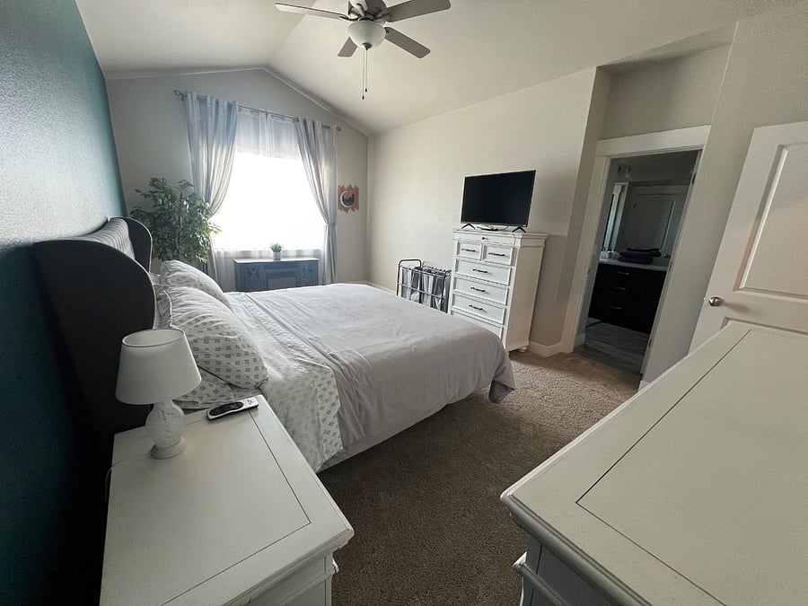 Primary bedroom with en-suite bathroom and closet