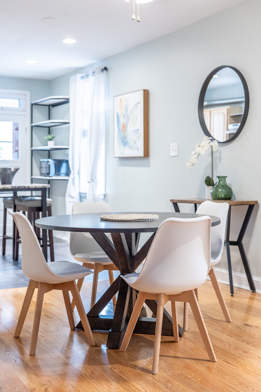 Table for 4 in dining nook.