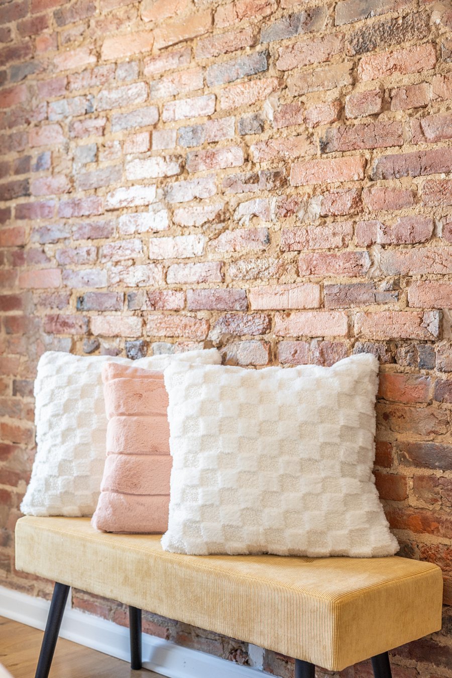 Pretty exposed brick throughout home.