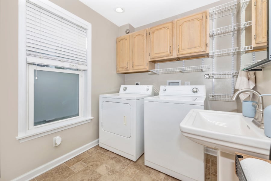 Full washer and dryer.