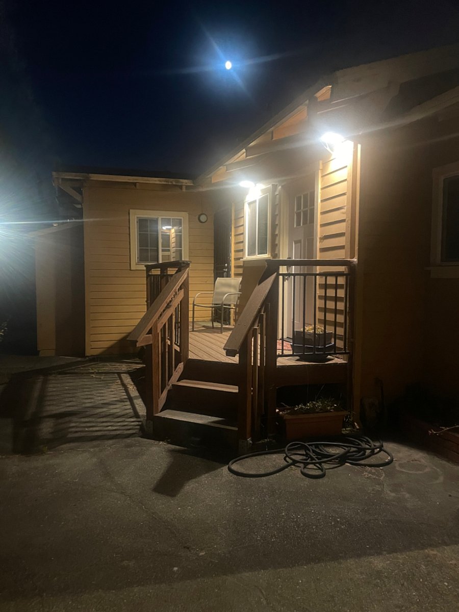 Deck/porch at night