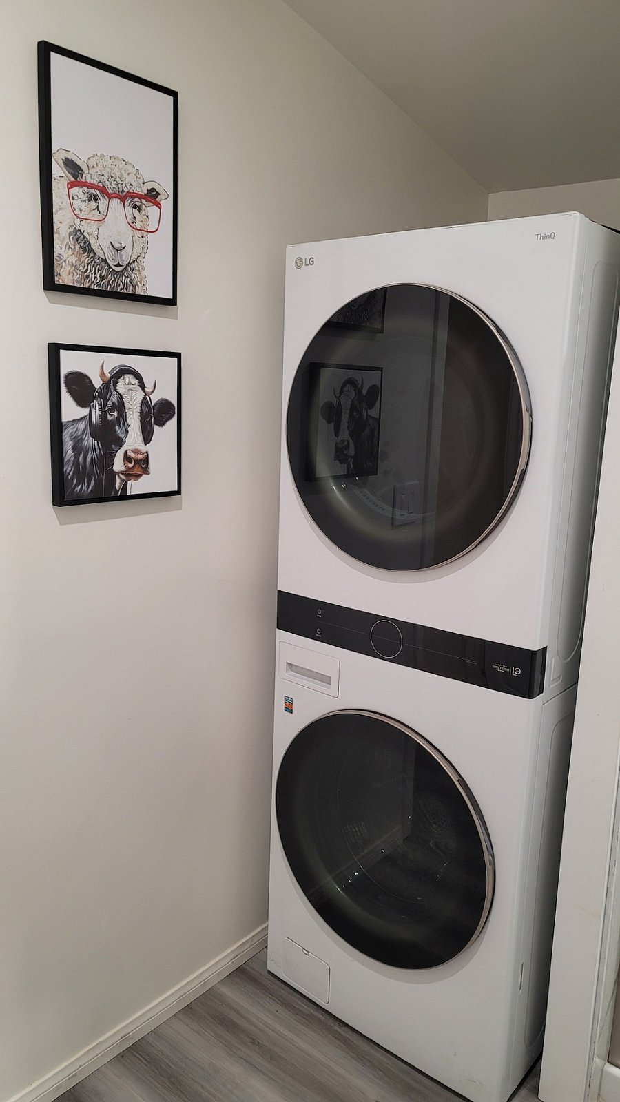 LG Tower Washer & Dryer Laundry Center.
Located inside unit for convenience.