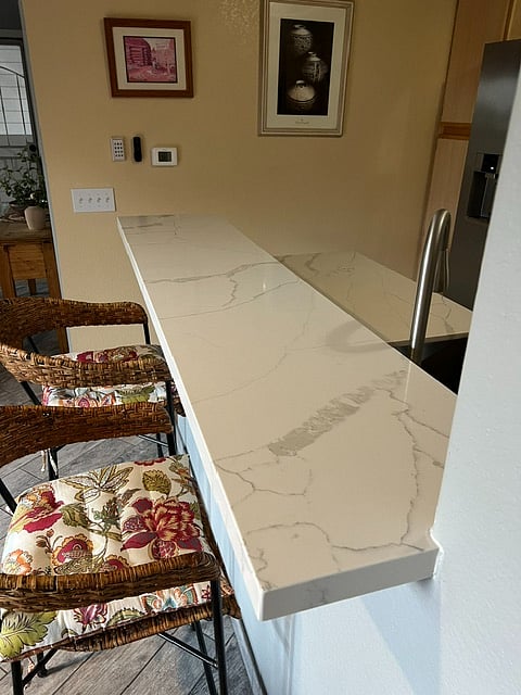 Extended Quartz Breakfast Bar