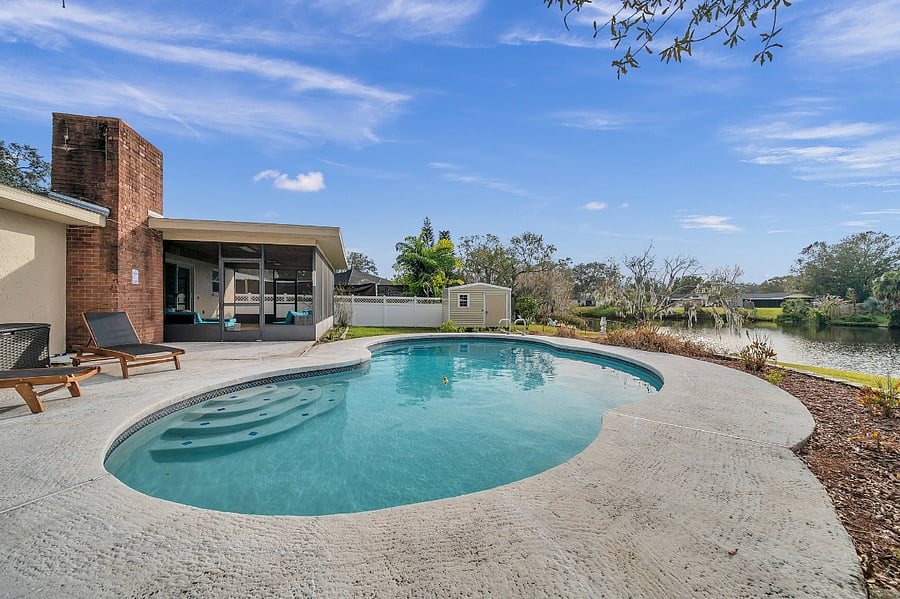 Pool next to lanai.