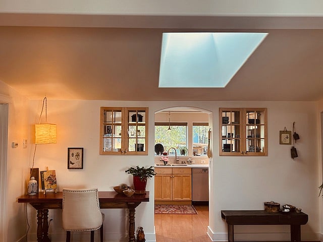 Entry into kitchen. Kitchen has a door to the deck and back garden.