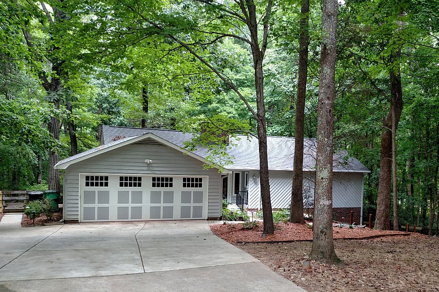 View of house as seen from the street.