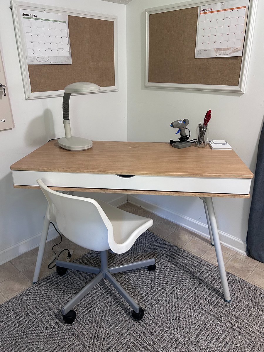 Laundry room craft desk or work desk, can be moved to bedroom, kitchen or wherever you like!