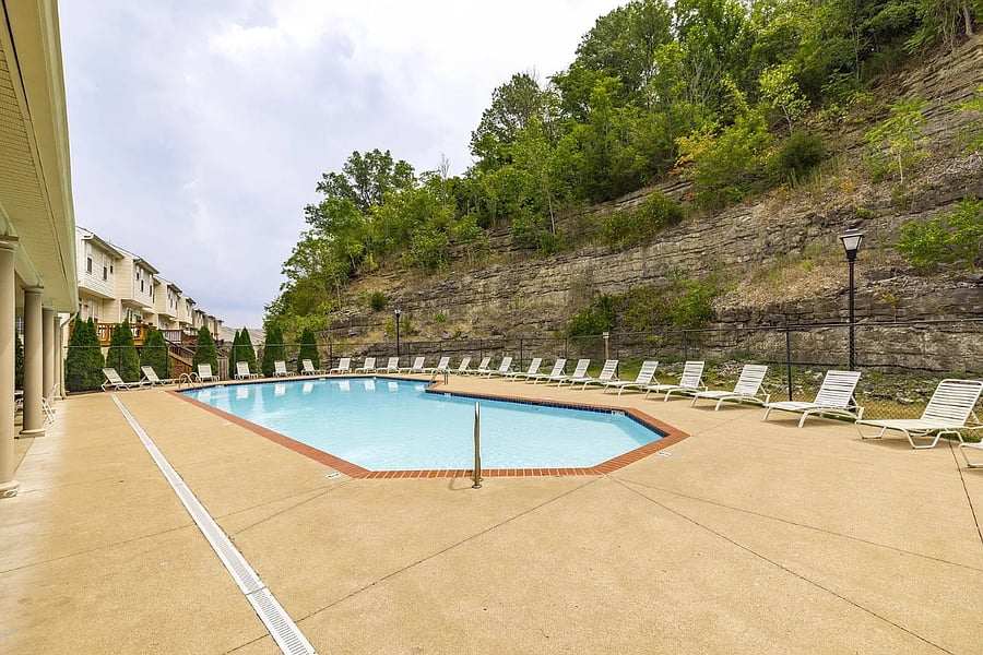 Private community pool - key access.