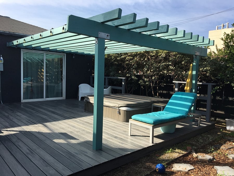 Both bedrooms lead onto this gorgeous deck, which offers both shade and sun!