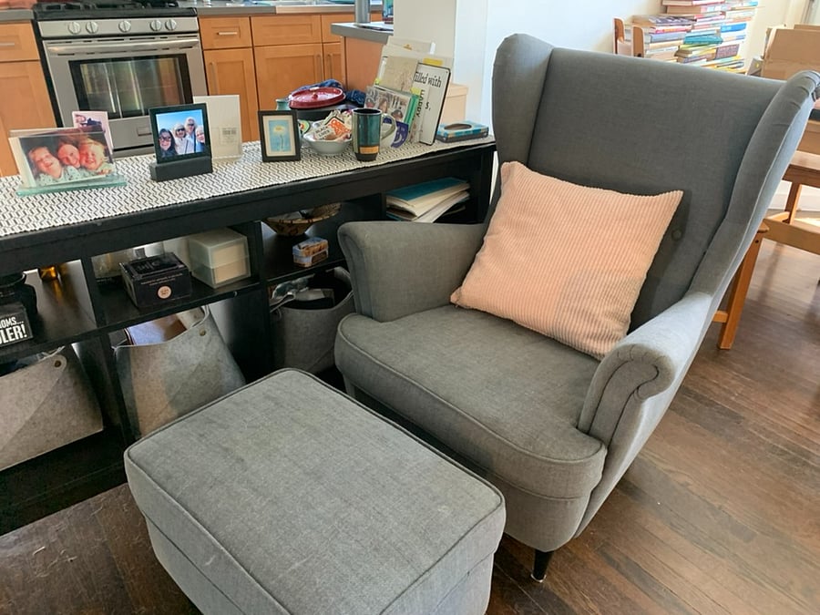 Another comfy spot for reading, relaxing, or doing the NYT Games :)
