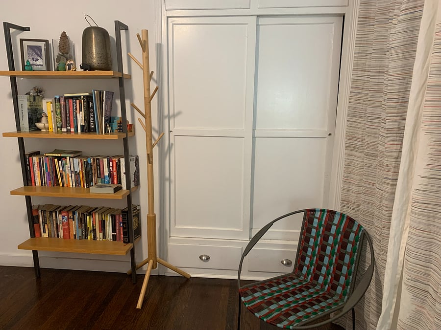 guest room closet, chair, etc.