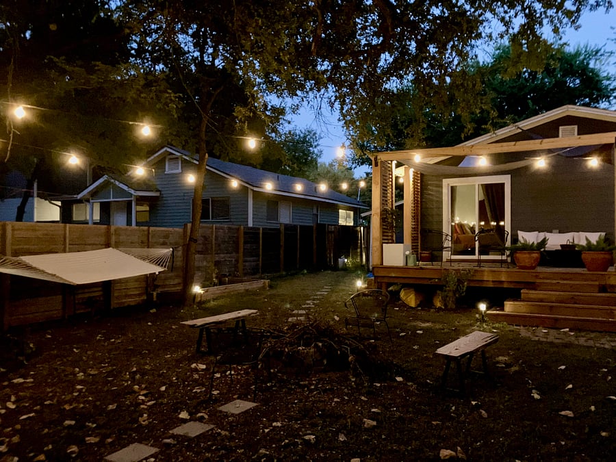 Backyard @ night.