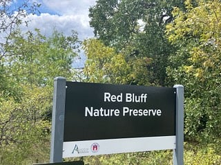 Red Bluff preserve right across the street from house. Great hiking trail, at the top are views of downtown Austin.