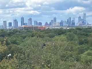 View of downtown from the top of Red Bluff.