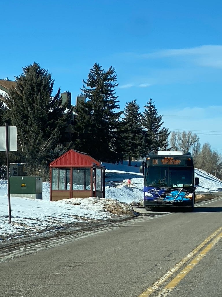 Protected nearby bus stop