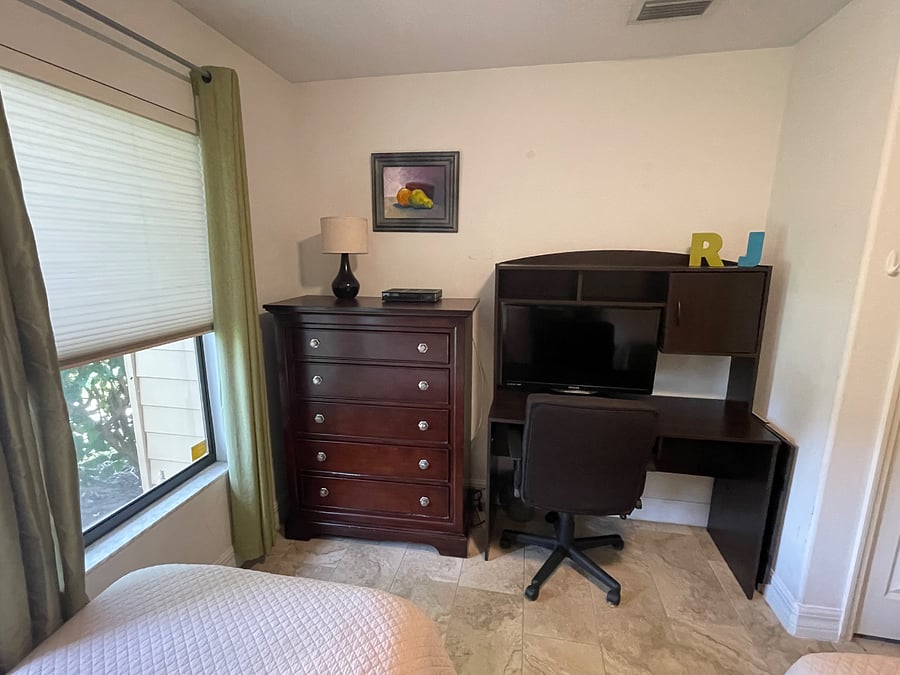 Desks in every room for work. 