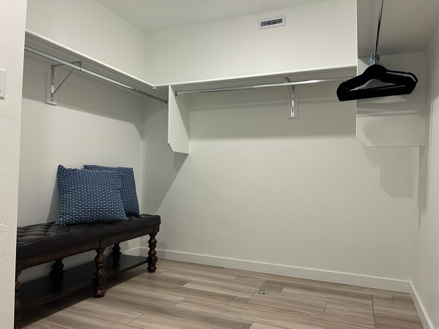 Master Closet with bench