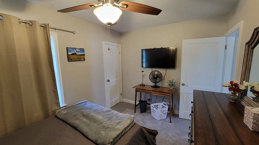 Main floor bedroom has 2 closets.