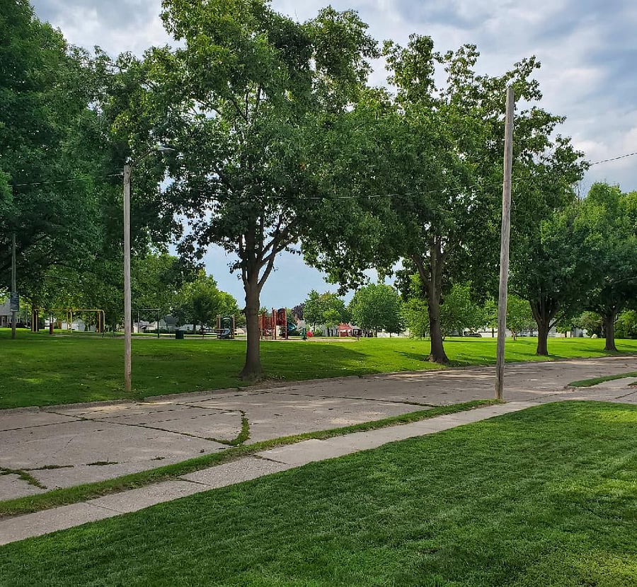 View of Glen Armil Park from back yard.