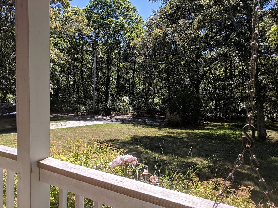 View of front yard from Farmer's porch