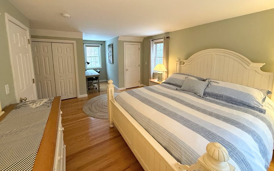 Master Bedroom includes two large closets and dedicated workspace.