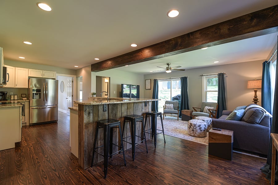 open kitchen living room
