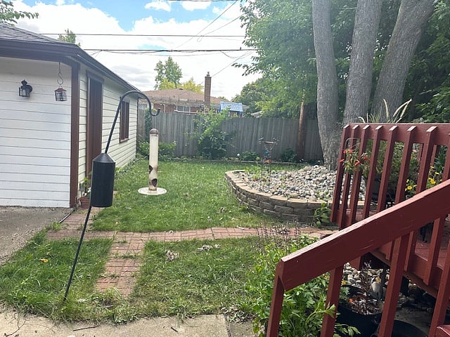 Back Yard Area fr Large Kitchen Window