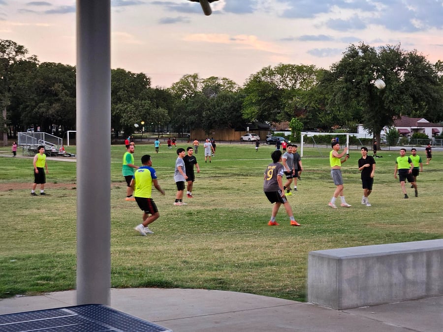 Grauwyler Park soccer fields just down the street. We provide soccer balls for your use.