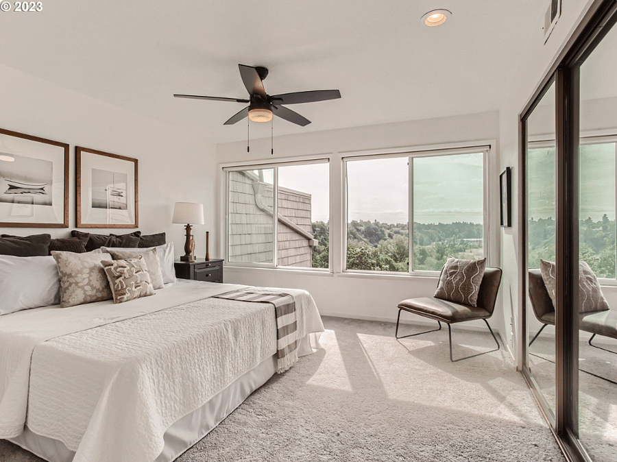 Primary bedroom with amazing view