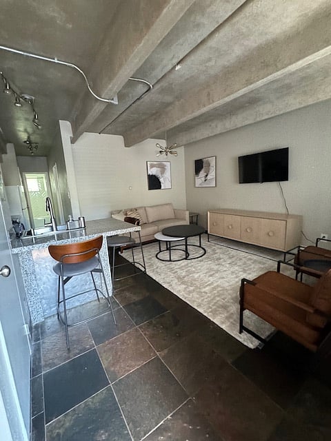 Living room, Kitchen and Hallway