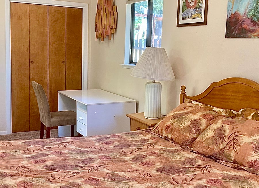 Bedroom with workspace