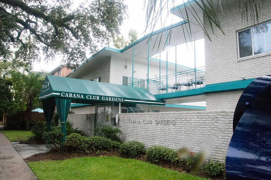 St. Charles entrance to Cabana Club Gardens Condominiums