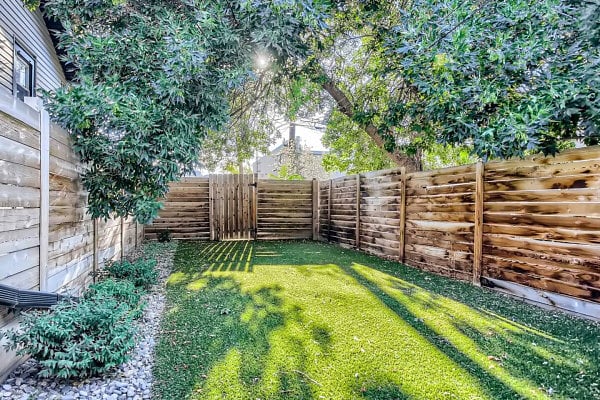 Fenced in back yard