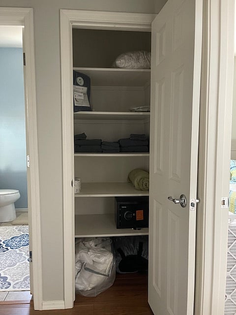 linen closet
personal safe
storage