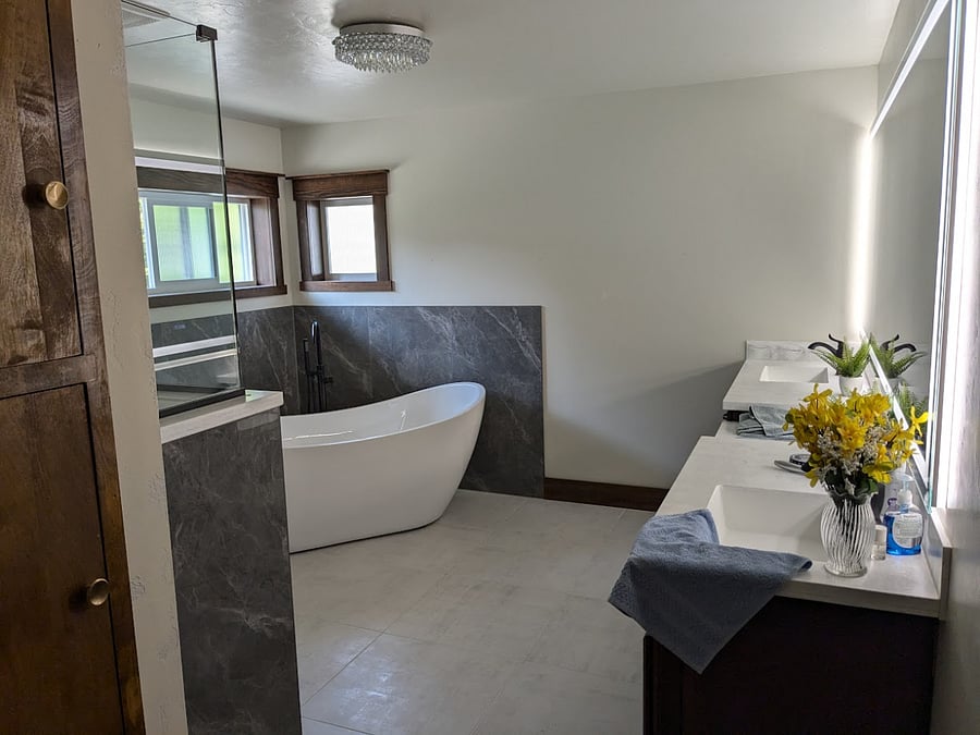 Entering the master bath