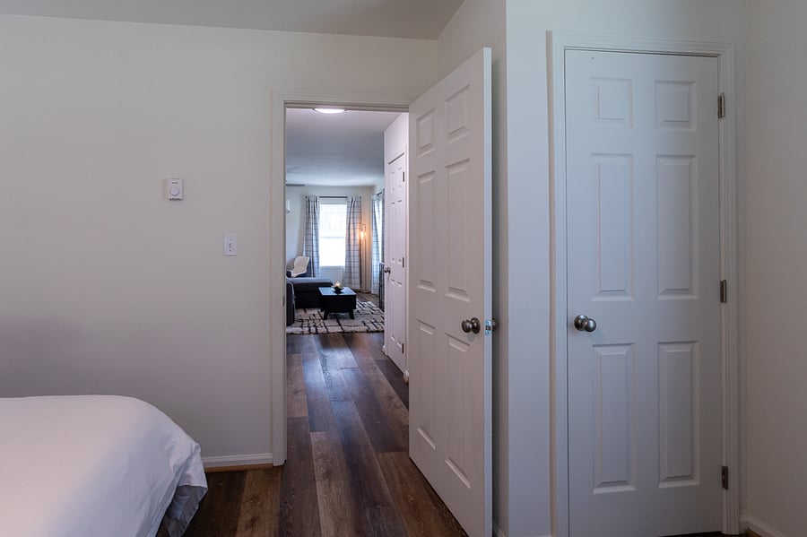 Nice size closet for clothing storage
