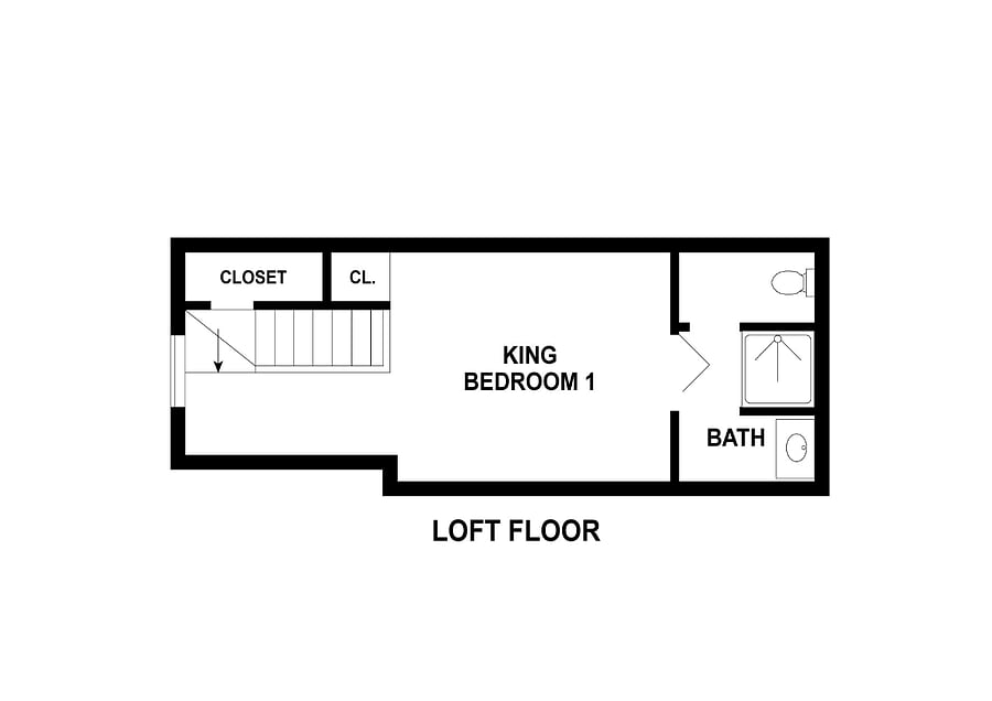 Floor Plan for the loft floor