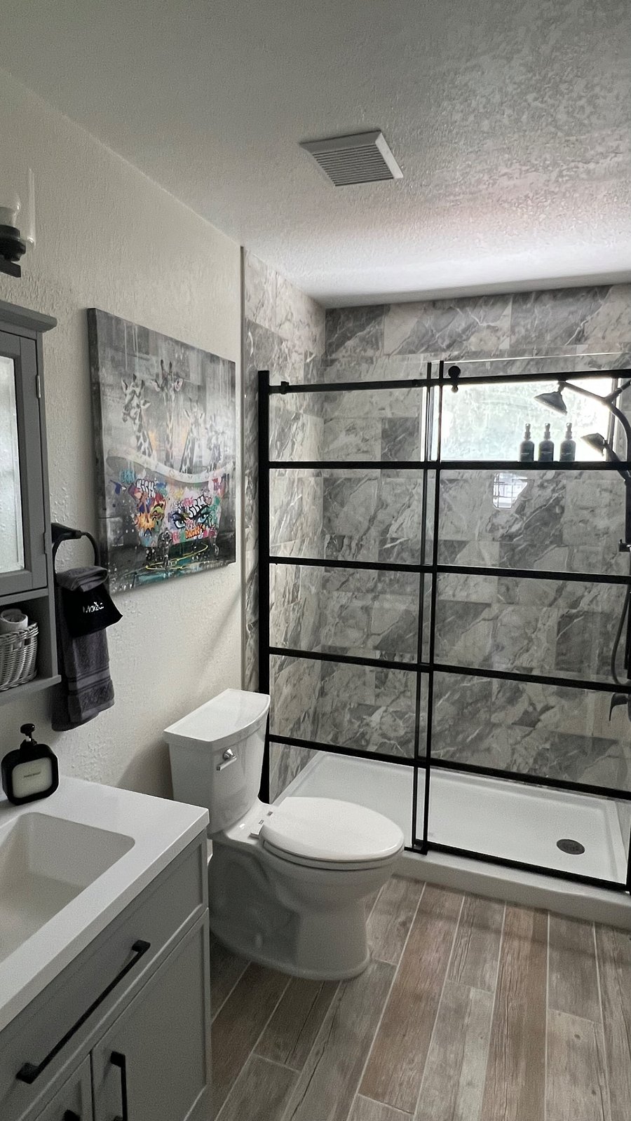 Upstairs shower