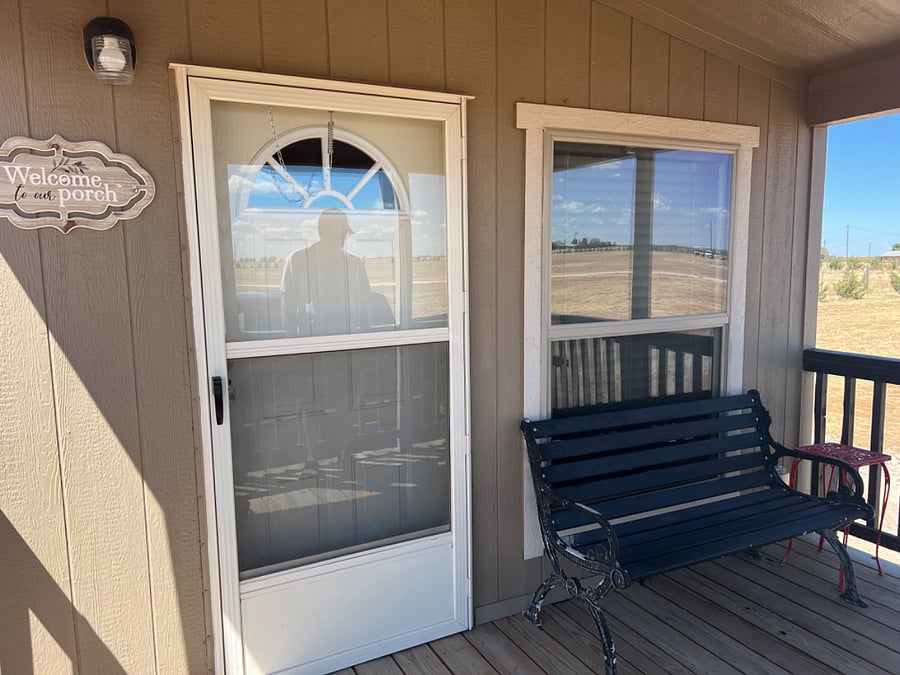 Private front porch.